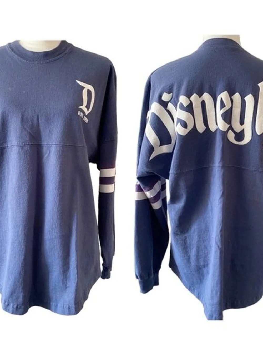 Disneyland Spirit Jersey Blue Long Sleeve Tee with White Script